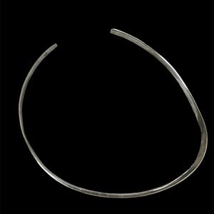 Genuine 5" x 5" Solid Sterling Silver High Polished Open Back Flat Choker